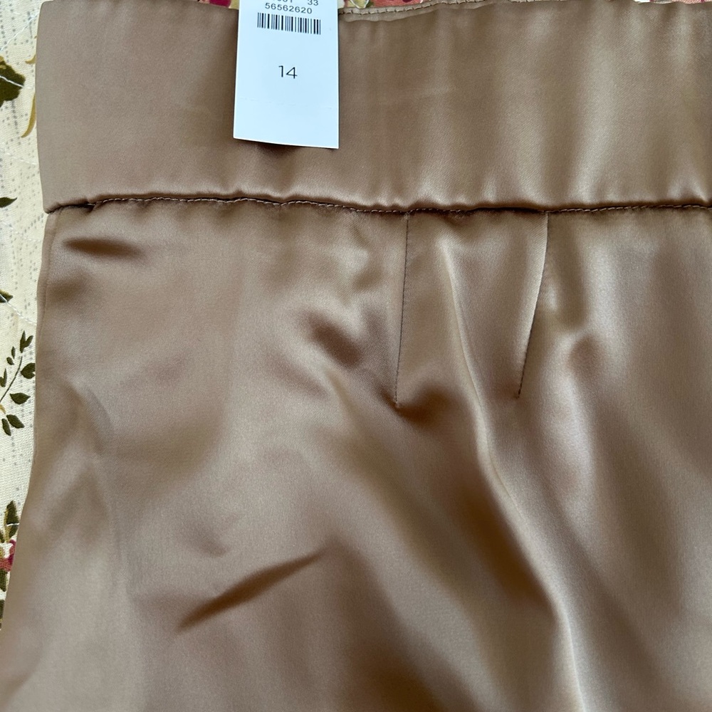 Talbots Satin Wide Leg Pants